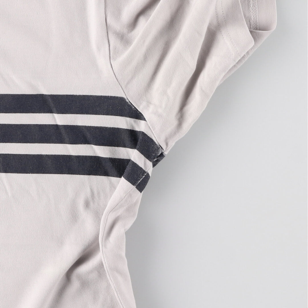 00'S Adidas logo print T-shirt, men's L cotton gray type Vintage Second Hand
