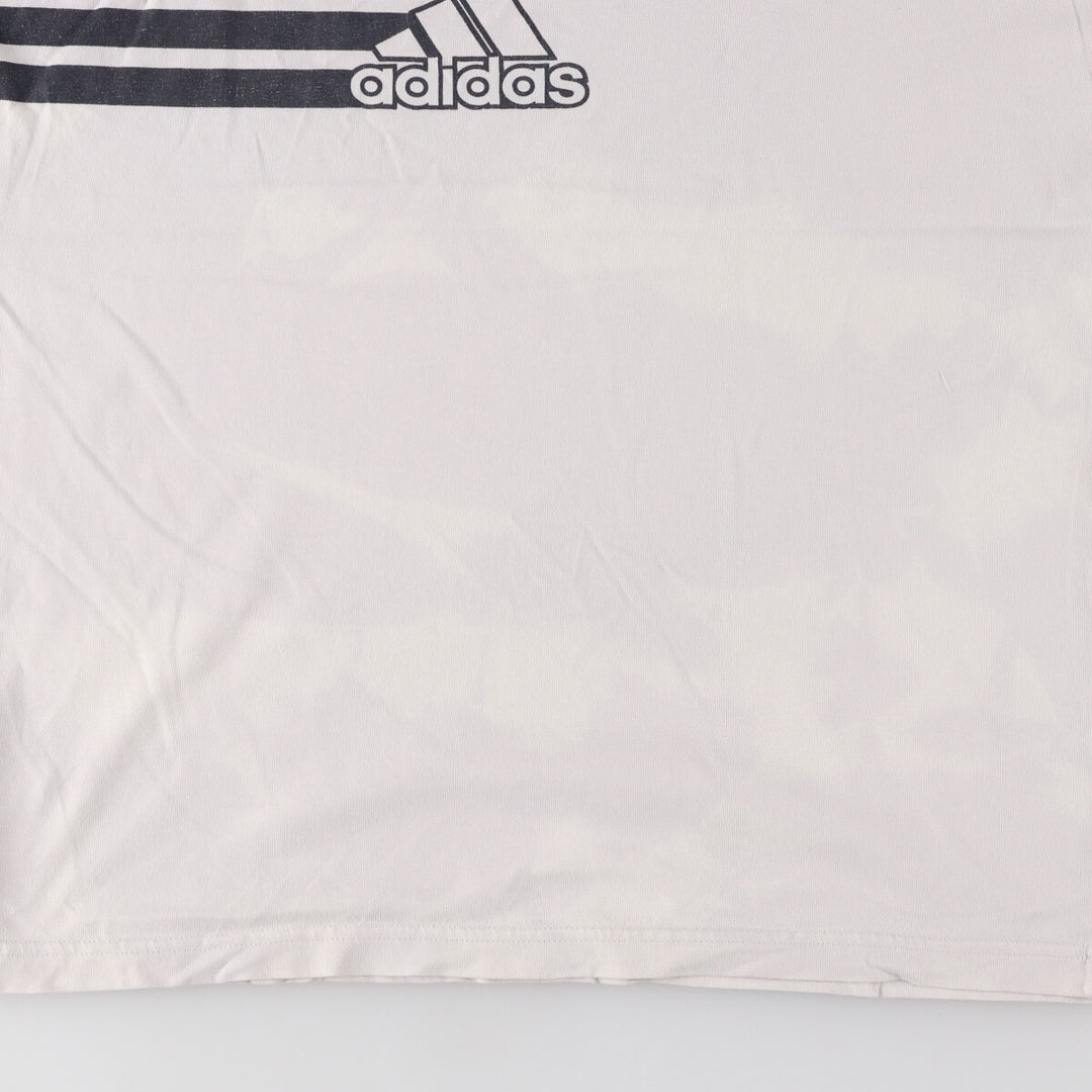 00'S Adidas logo print T-shirt, men's L cotton gray type Vintage Second Hand