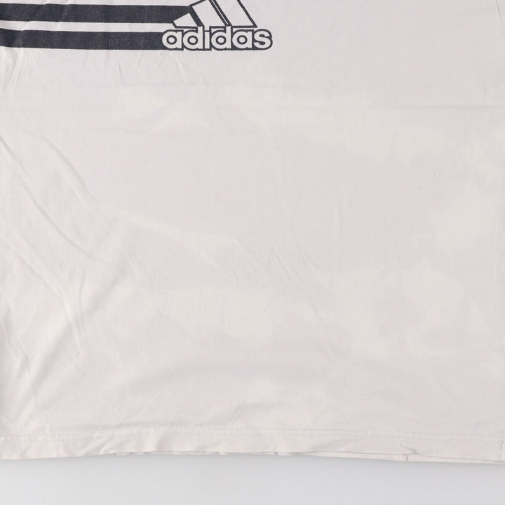 00'S Adidas logo print T-shirt, men's L cotton gray type Vintage Second Hand
