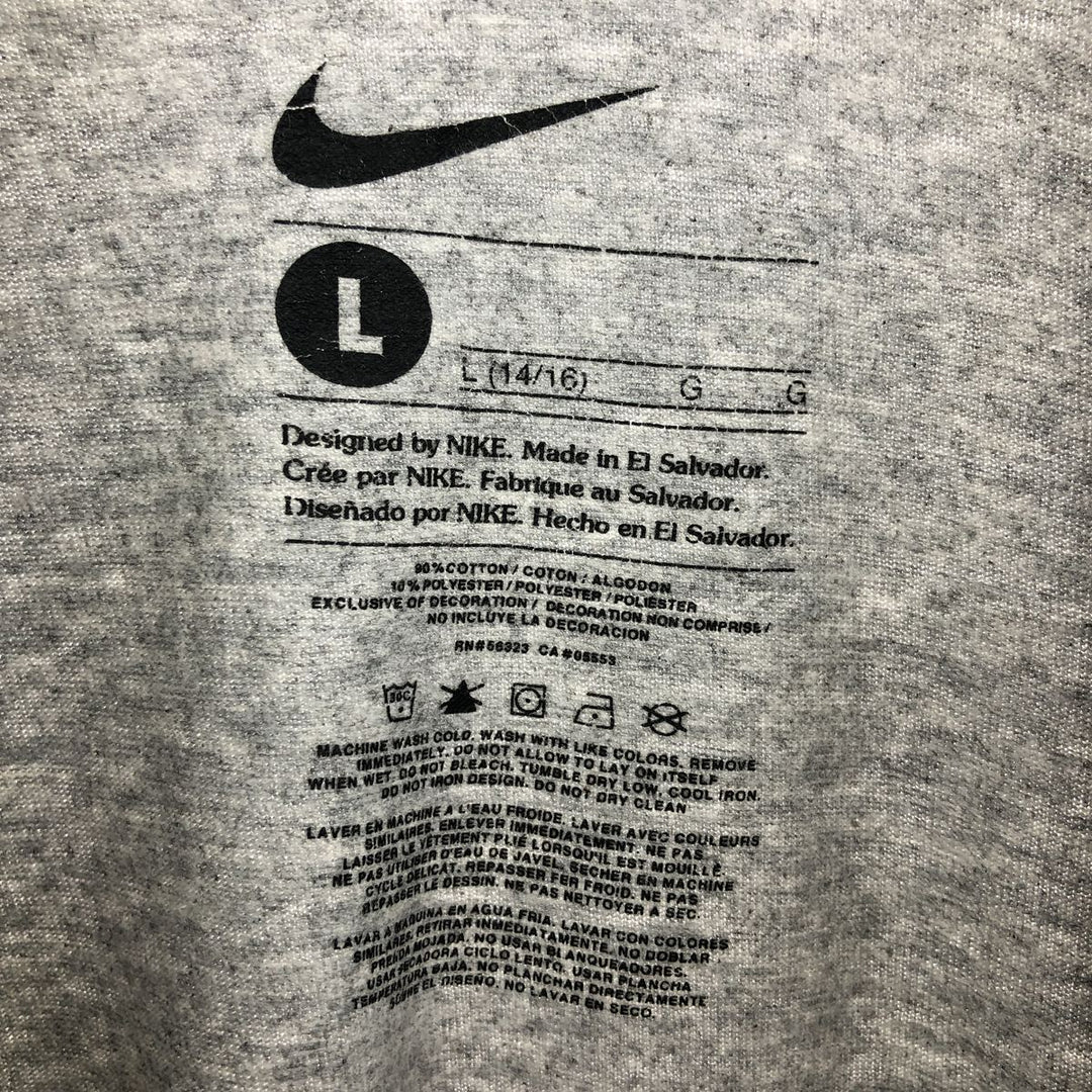 Nike Sports Print T-shirt, Men's L cotton gray type Vintage Second Hand