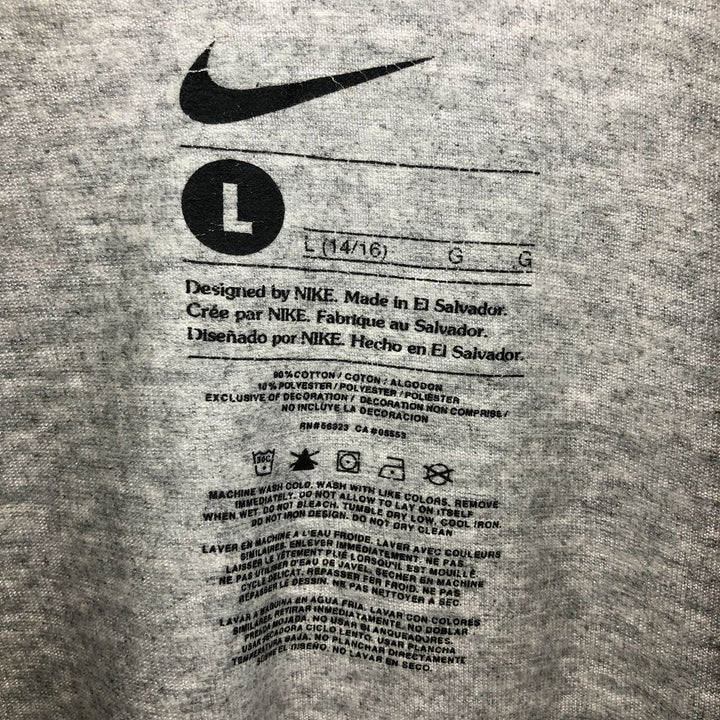 Nike Sports Print T-shirt, Men's L cotton gray type Vintage Second Hand