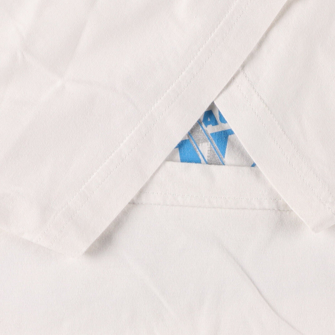 00'S adidas logo print T-shirt, men's size M unclear white type Vintage Second Hand