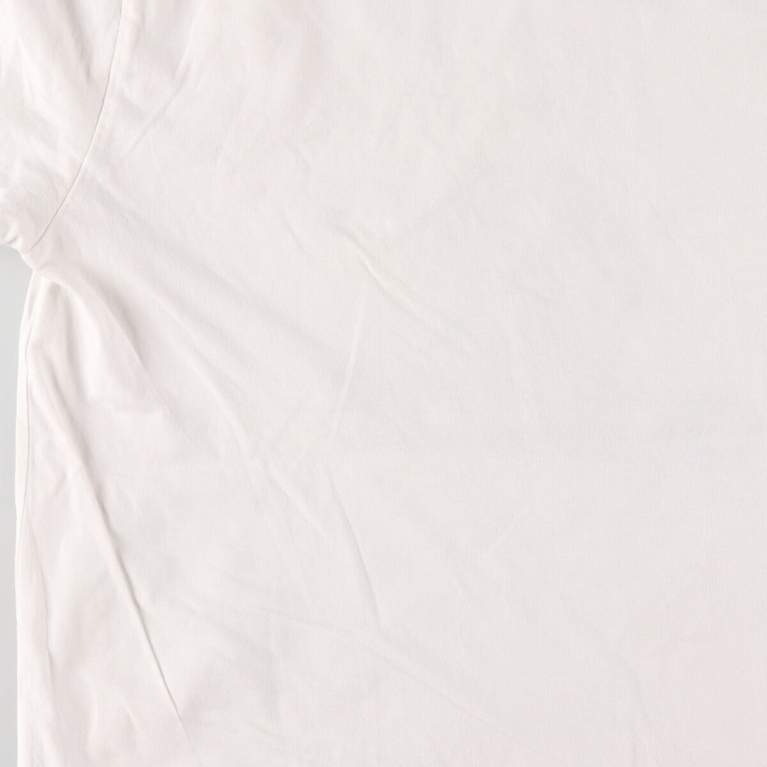 00'S adidas logo print T-shirt, men's size M unclear white type Vintage Second Hand