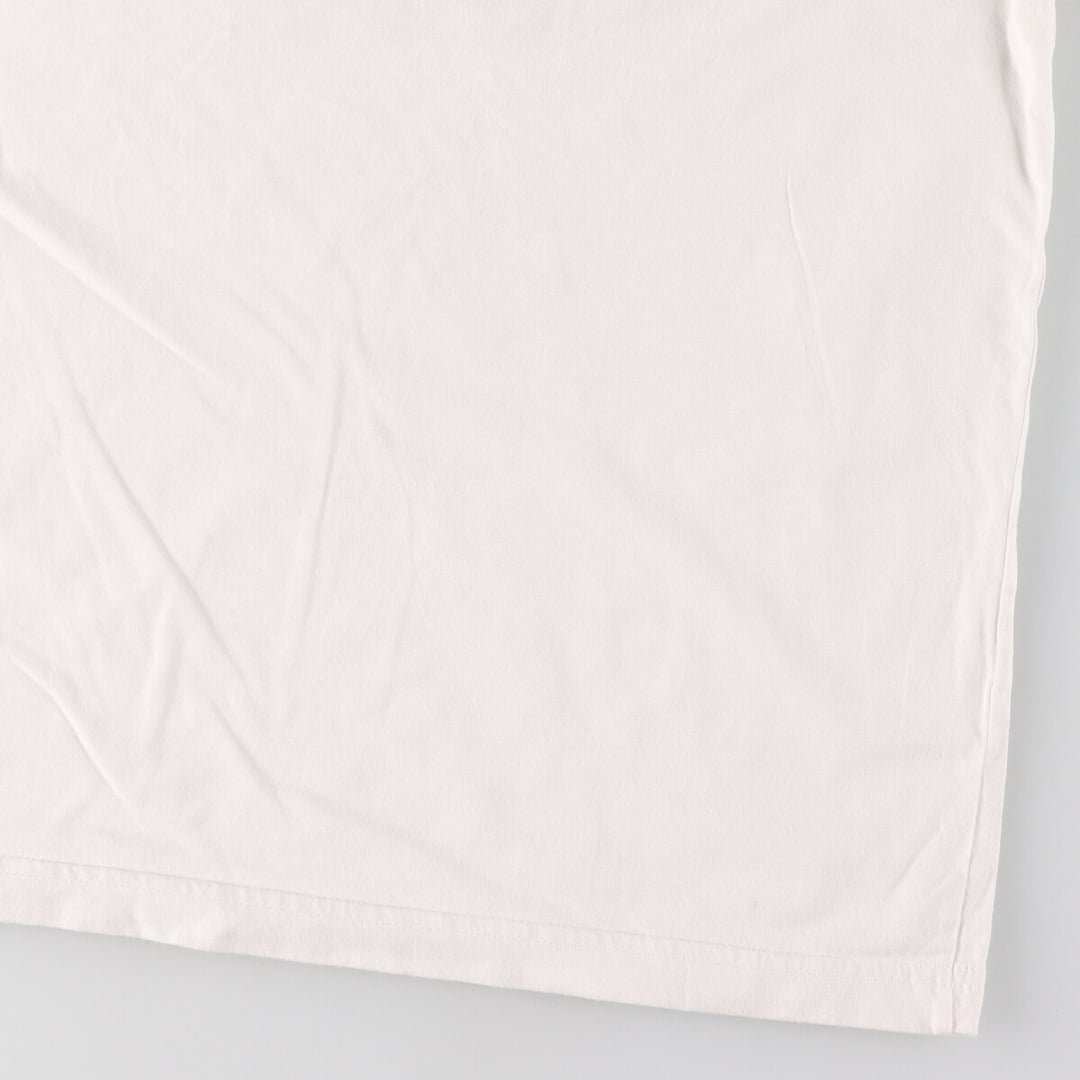 00'S adidas logo print T-shirt, men's size M unclear white type Vintage Second Hand