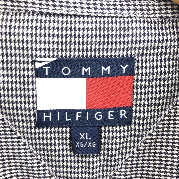 90s-00'S Tommy Hilfiger Houndstooth Pattern Long Sleeve Cotton Shirt Men's XL Vintage /eaa461589