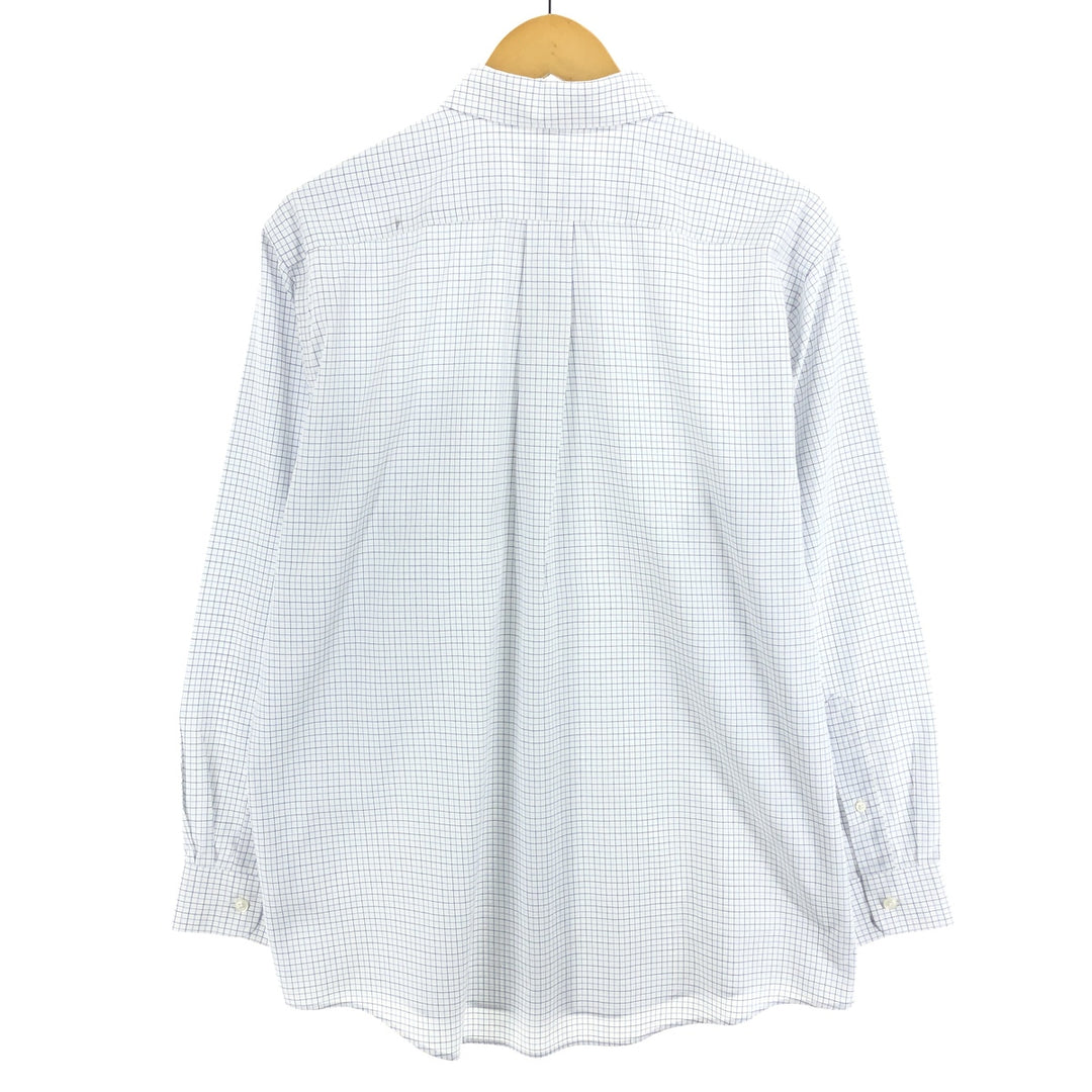 00'S LLBean WRINKLE RESISTANT Long Sleeve Button Down Check Shirt Men's M Vintage /eaa461591