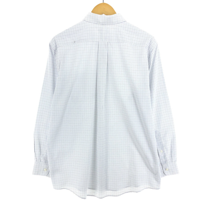 00'S LLBean WRINKLE RESISTANT Long Sleeve Button Down Check Shirt Men's M Vintage /eaa461591