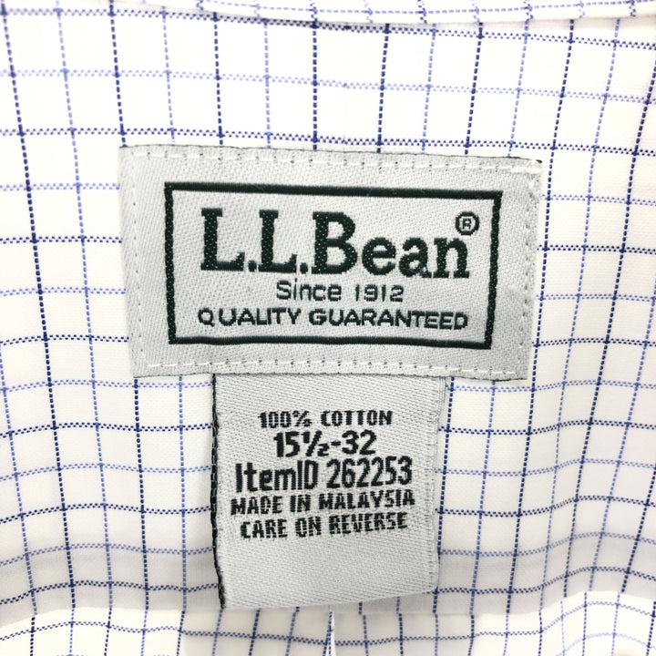 00'S LLBean WRINKLE RESISTANT Long Sleeve Button Down Check Shirt Men's M Vintage /eaa461591