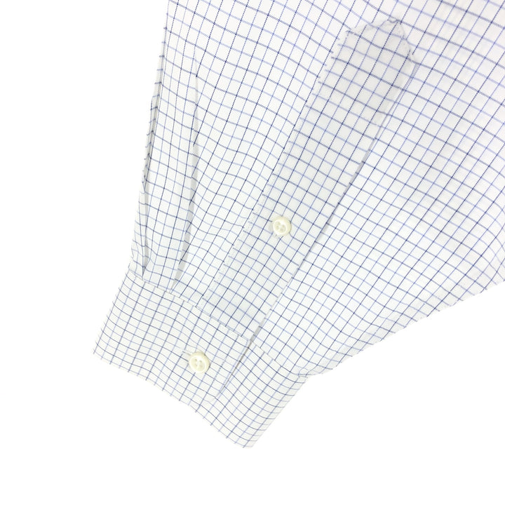 00'S LLBean WRINKLE RESISTANT Long Sleeve Button Down Check Shirt Men's M Vintage /eaa461591