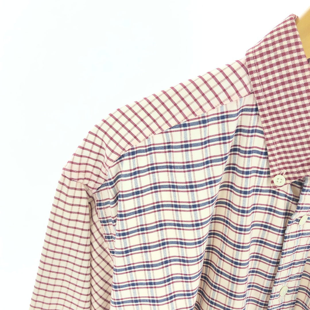90s-00'S Tommy Hilfiger Crazy Pattern Long Sleeve Button-Down Check Shirt Men's L Vintage / eaa461597