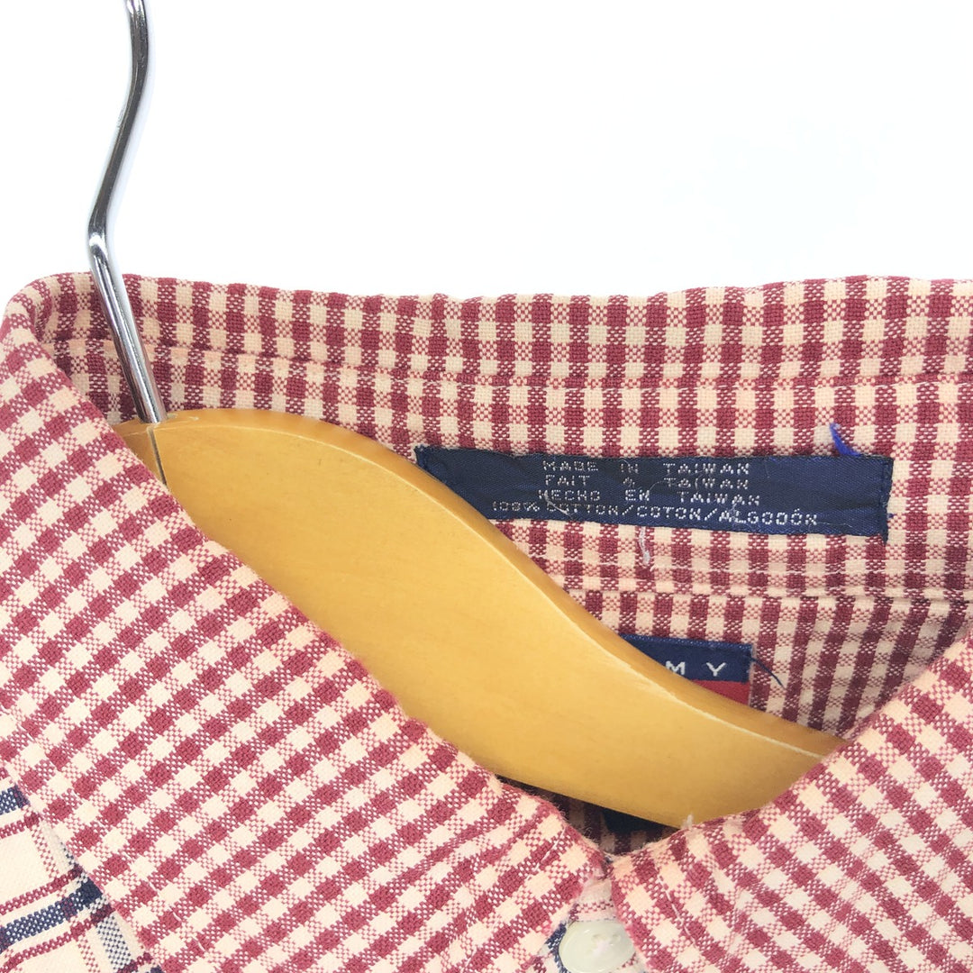 90s-00'S Tommy Hilfiger Crazy Pattern Long Sleeve Button-Down Check Shirt Men's L Vintage / eaa461597
