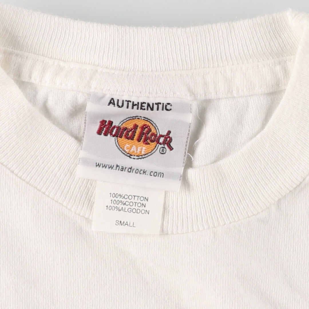 HARD ROCK CAFE Hard Rock Cafe Advertising T-shirt Women's S cotton white type Vintage Second Hand