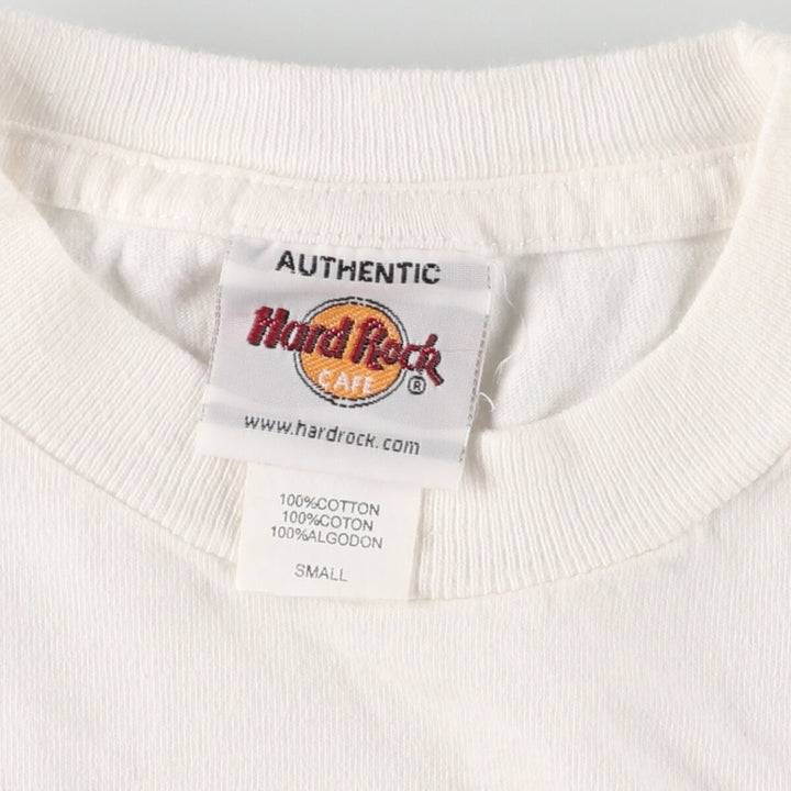 HARD ROCK CAFE Hard Rock Cafe Advertising T-shirt Women's S cotton white type Vintage Second Hand
