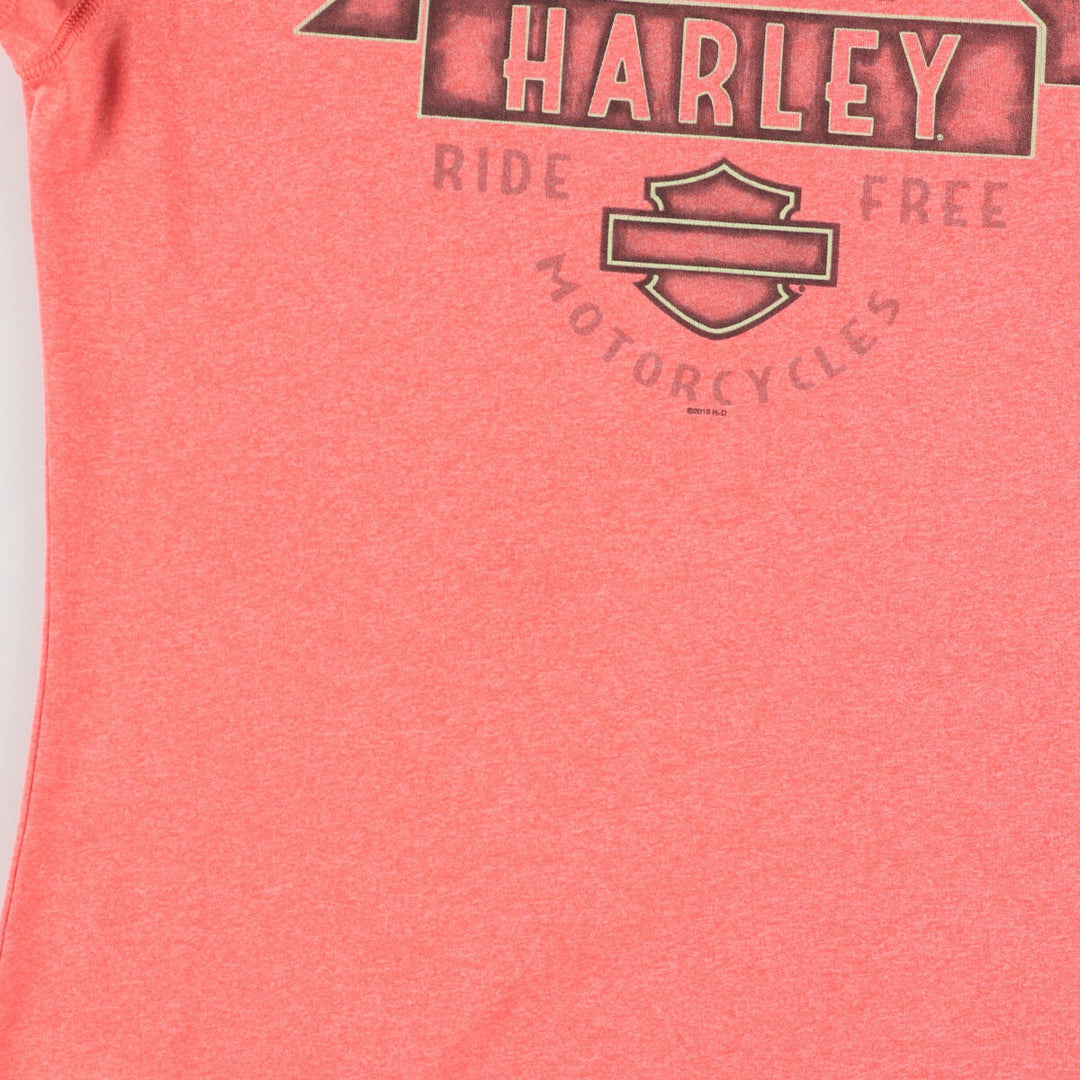 Harley-Davidson V-neck Motorcycle Bike T-shirt Women's S /eaa461620