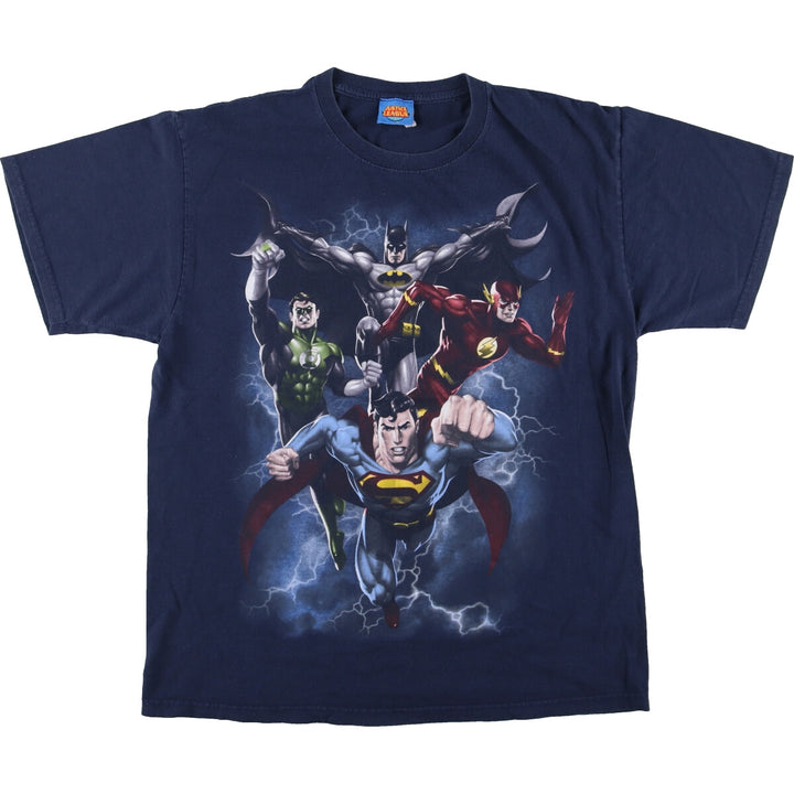 JUSTICE LEAGUE MARVEL Marvel Large Print Character Print T-Shirt Men's L /eaa461668