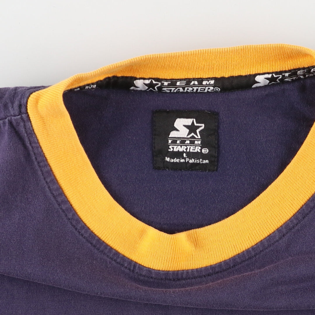 Starter MICHIGAN University of Michigan College T-shirt, Men's L cotton navy blue type Vintage Second Hand