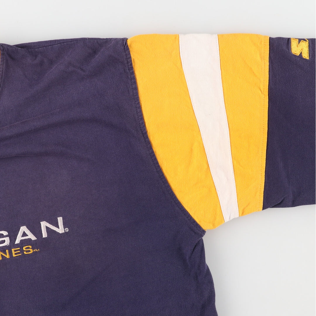 Starter MICHIGAN University of Michigan College T-shirt, Men's L cotton navy blue type Vintage Second Hand