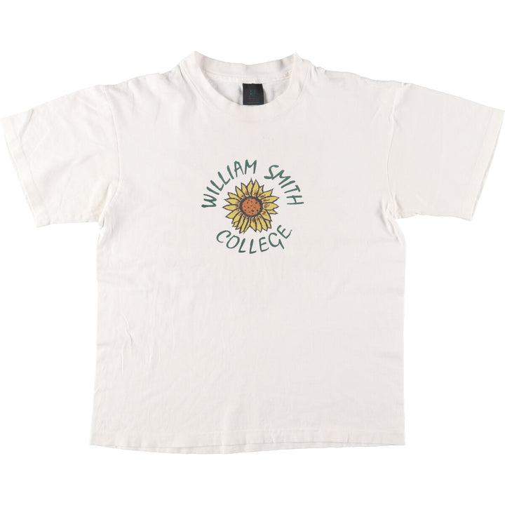 90'S U TRAU Floral Sunflower Pattern College T-shirt Made in USA Men's M Vintage /eaa461693