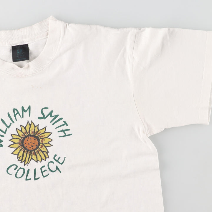 90'S U TRAU Floral Sunflower Pattern College T-shirt Made in USA Men's M Vintage /eaa461693