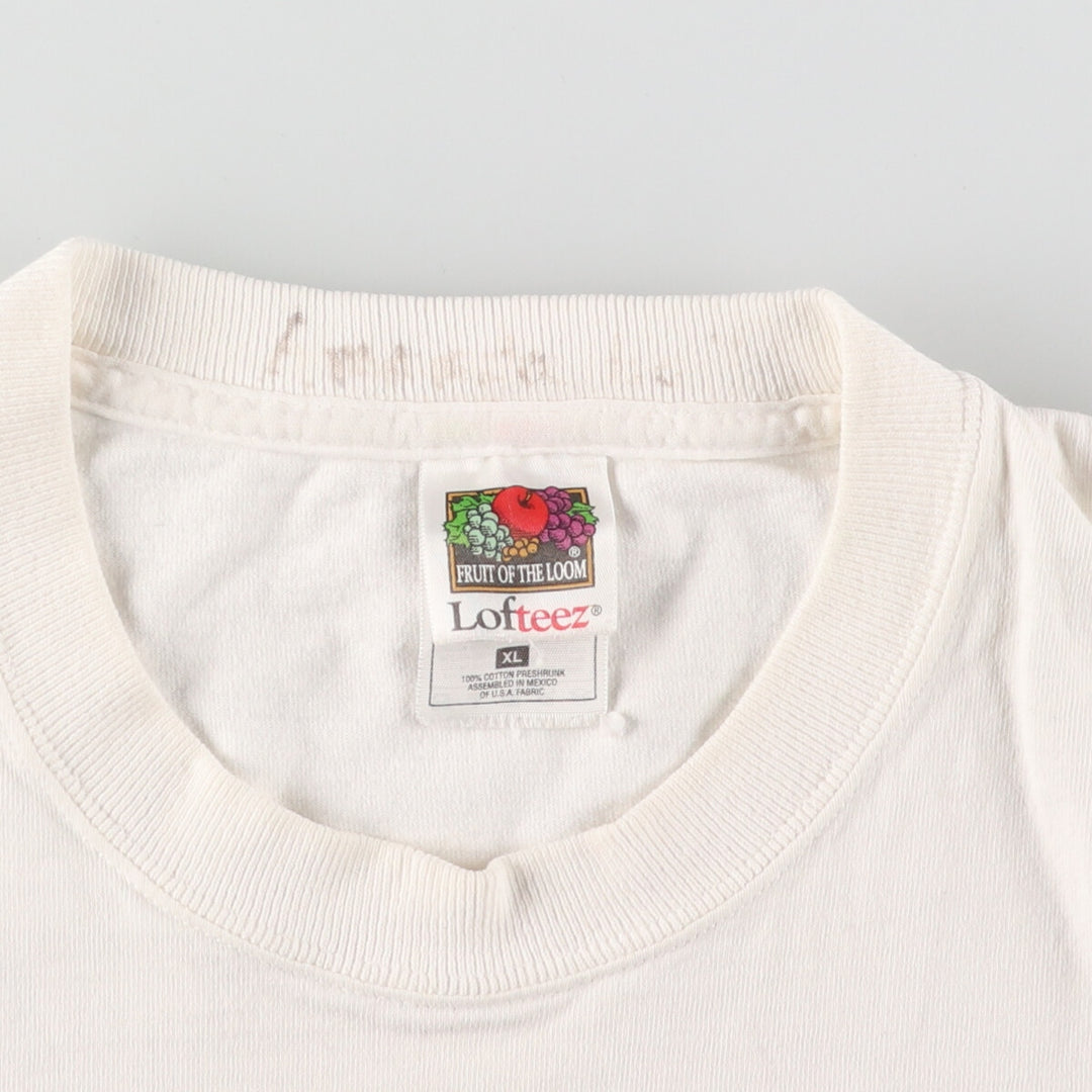 90'S Fruit of the Loom Back Print College T-Shirt Men's XL Vintage /eaa461697