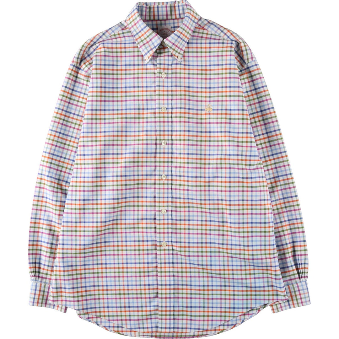 Brooks Brothers 346 Long Sleeve Button-Down Check Shirt, Men's Size L / eaa461702