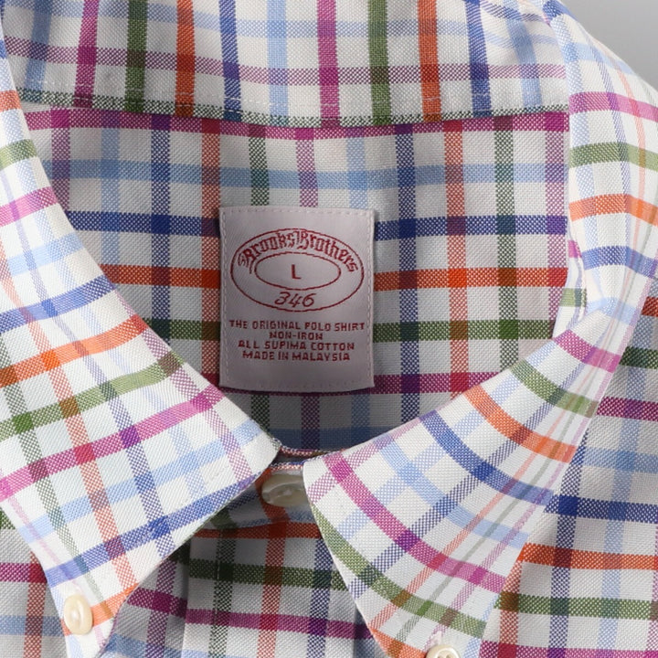 Brooks Brothers 346 Long Sleeve Button-Down Check Shirt, Men's Size L / eaa461702