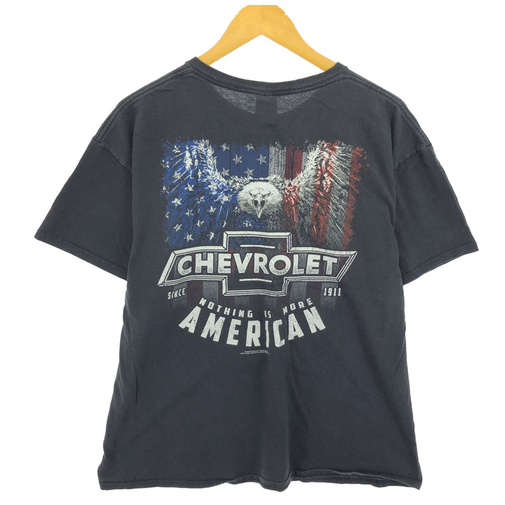 DELTA CHEVROLET Chevrolet Eagle Pattern Back Print Advertising T-shirt Men's XL equivalent /eaa461706