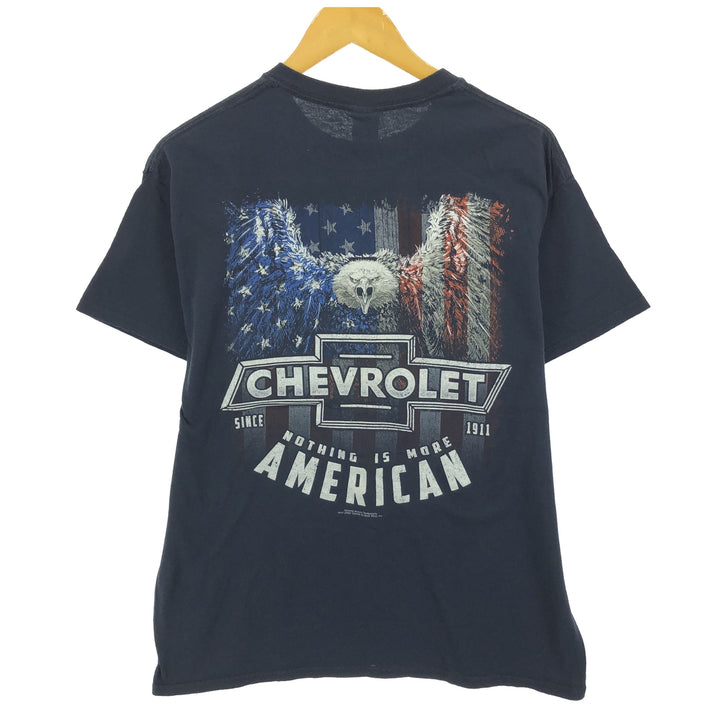 Gildan Chevrolet Eagle Pattern Back Print Advertising T-Shirt Men's L size /eaa461710