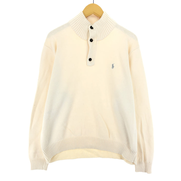 Ralph Lauren POLO by Ralph Lauren High Neck Cotton Knit Half Button Sweater Men's XXL /eaa461724