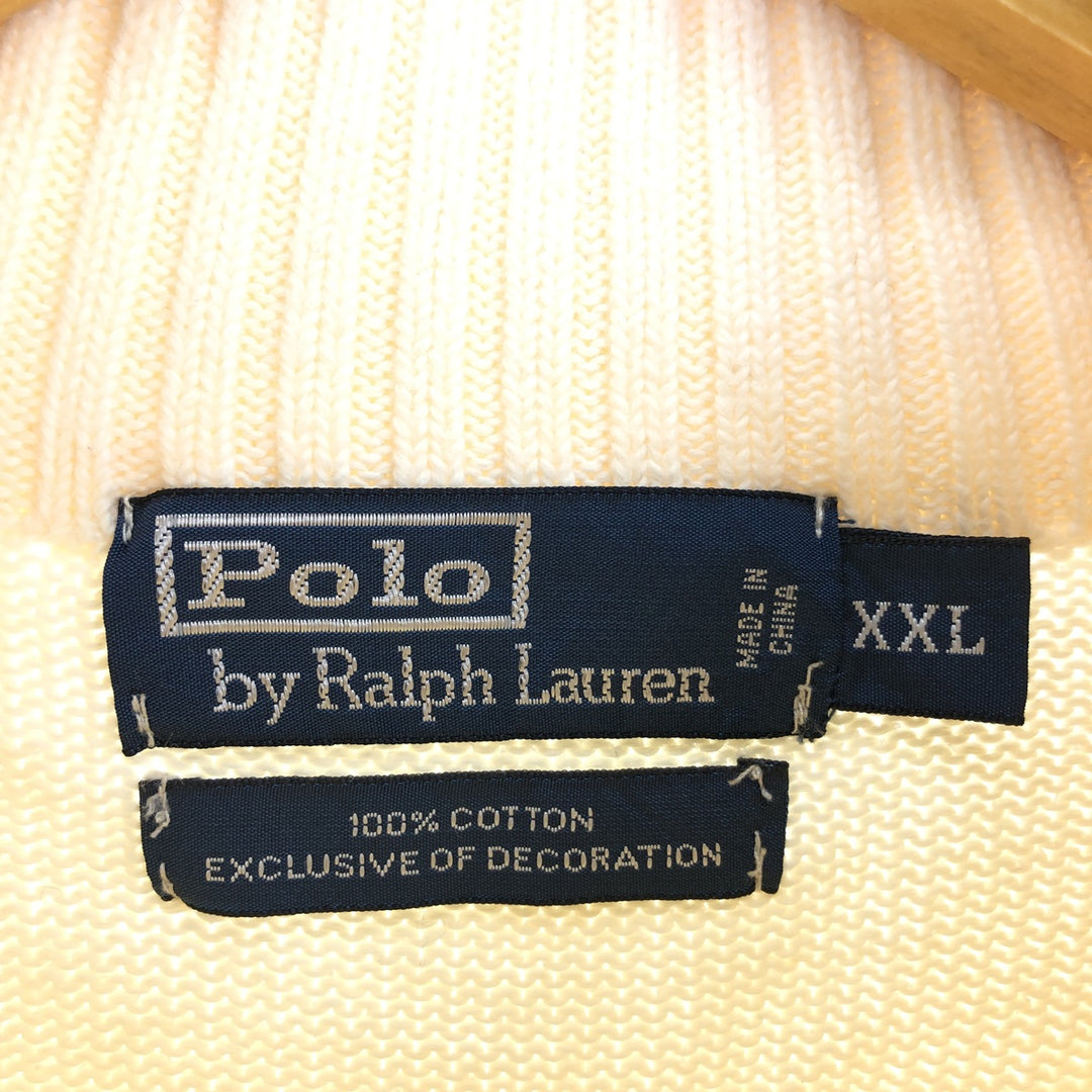 Ralph Lauren POLO by Ralph Lauren High Neck Cotton Knit Half Button Sweater Men's XXL /eaa461724