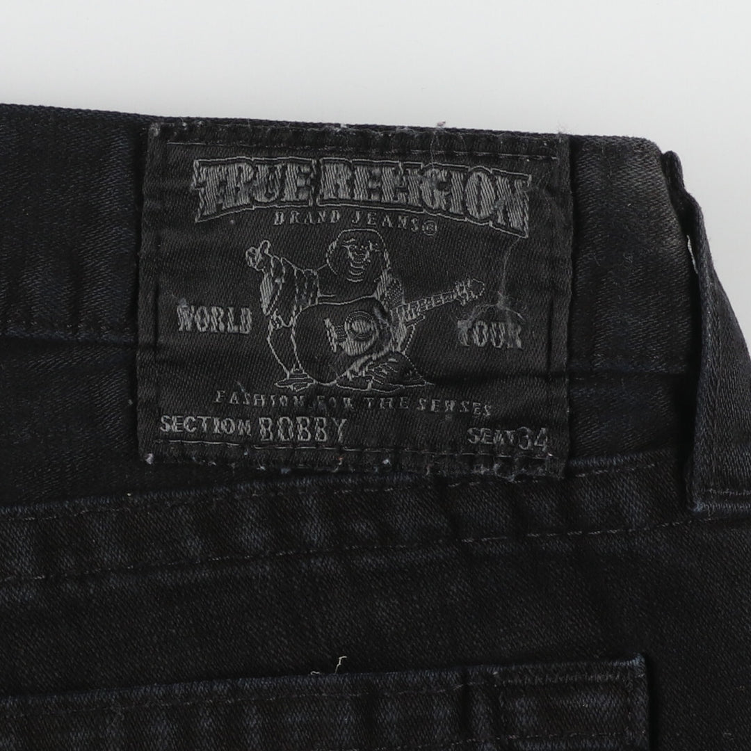 TRUE RELIGION Black Denim Straight Denim Pants Made in USA Men's w39 /eaa461733