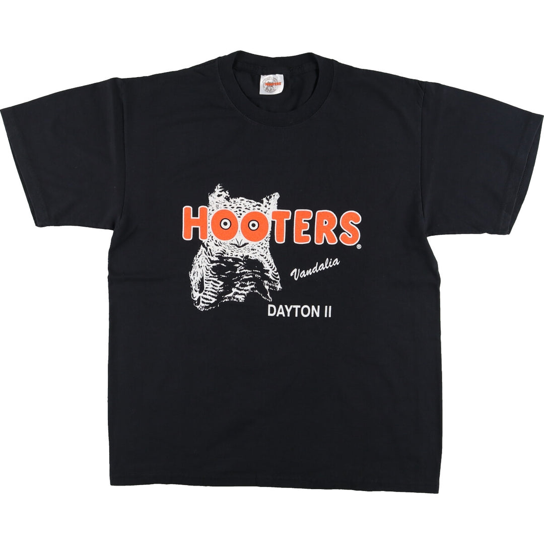 00'S HOOTERS Advertising T-shirt Men's L /eaa461820