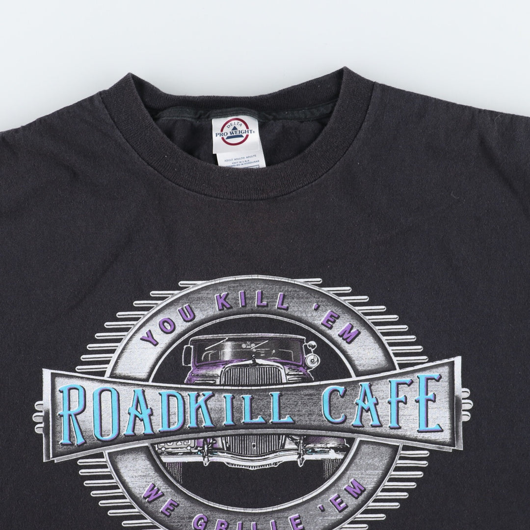 00'S DELTA ROAD KILL CAFE Roadkill Cafe Advertising T-shirt Men's L /eaa461828