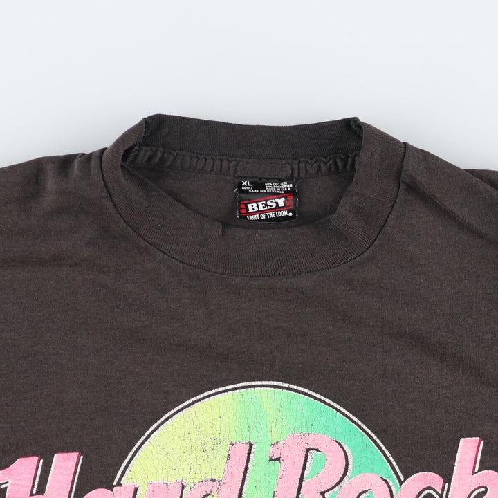 90'S Fruit of the Loom HARD ROCK CAFE Advertising T-shirt Made in USA Men's XL Vintage /eaa461838