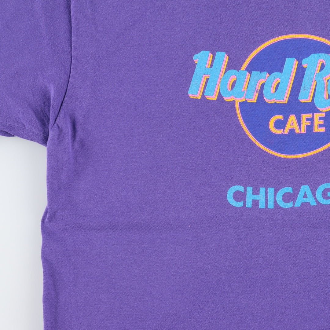 90'S Hanes HARD ROCK CAFE CHICAGO Advertising T-shirt Made in USA Men's XL /eaa461845