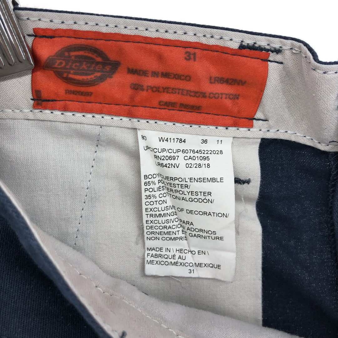 Dickies Work Shorts, Half Pants, Men's, W31 equivalent polyester navy blue type Vintage Second Hand