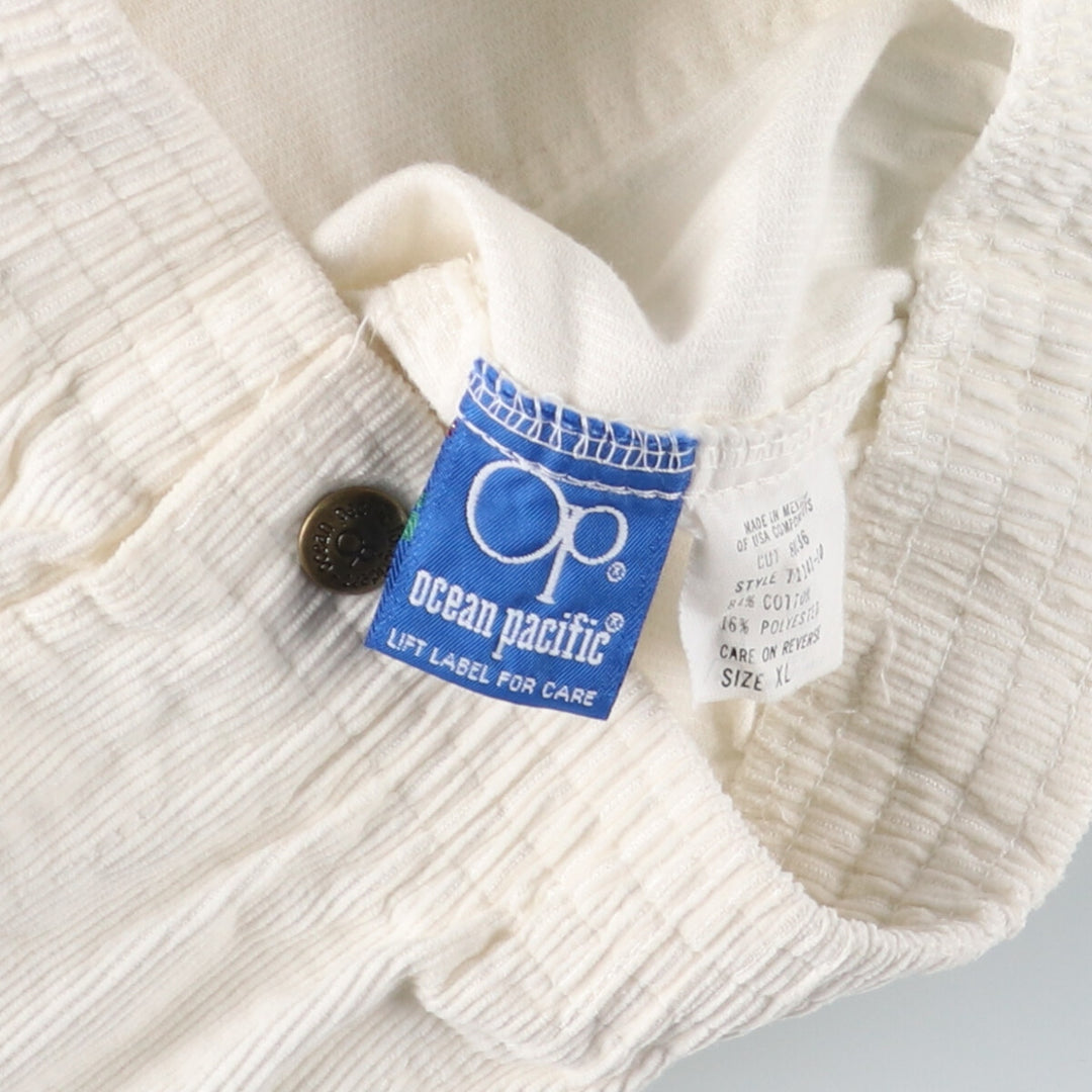 80'S Ocean Pacific Cotton Shorts Short Pants Women's L Vintage cotton white type Vintage Second Hand