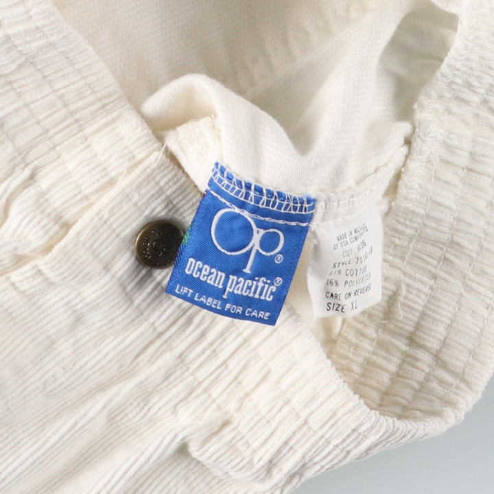 80'S Ocean Pacific Cotton Shorts Short Pants Women's L Vintage cotton white type Vintage Second Hand