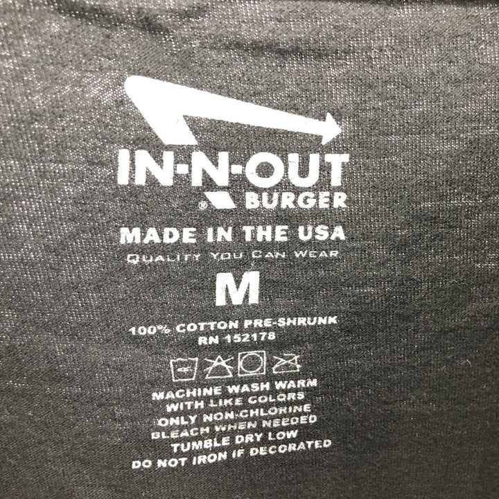 IN N OUT BURGER Back Print Advertising T-Shirt Made in USA Men's M /eaa461939