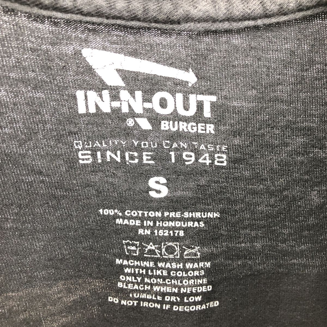 IN N OUT BURGER Back Print Advertising T-Shirt Men's S Size /eaa461940