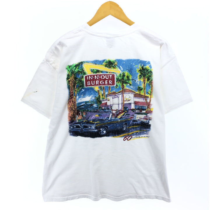 Hanes IN N OUT BURGER Back Print Advertising T-Shirt Men's XL /eaa461942