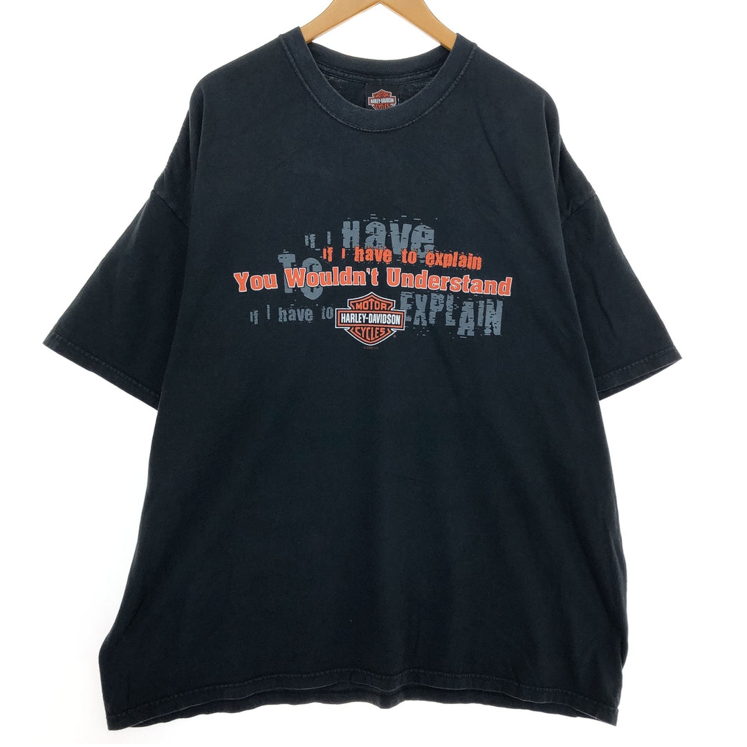 Big size 00'S Harley-Davidson motorcycle bike T-shirt made in USA, men's XXXL equivalent /eaa461951