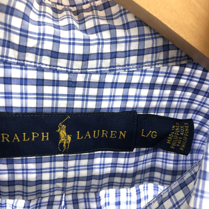 Ralph Lauren Long Sleeve Button Down Check Shirt Men's L /eaa461986