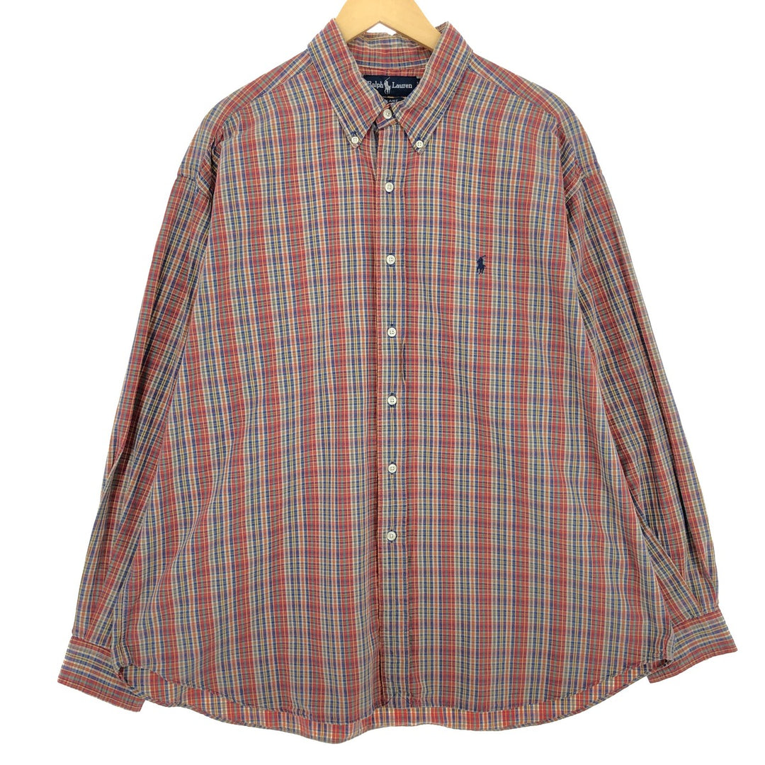 Ralph Lauren BLAIRE long sleeve button down check shirt men's XXL /eaa461988