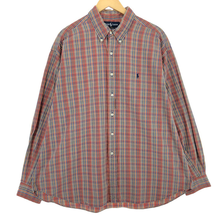 Ralph Lauren BLAIRE long sleeve button down check shirt men's XXL /eaa461988