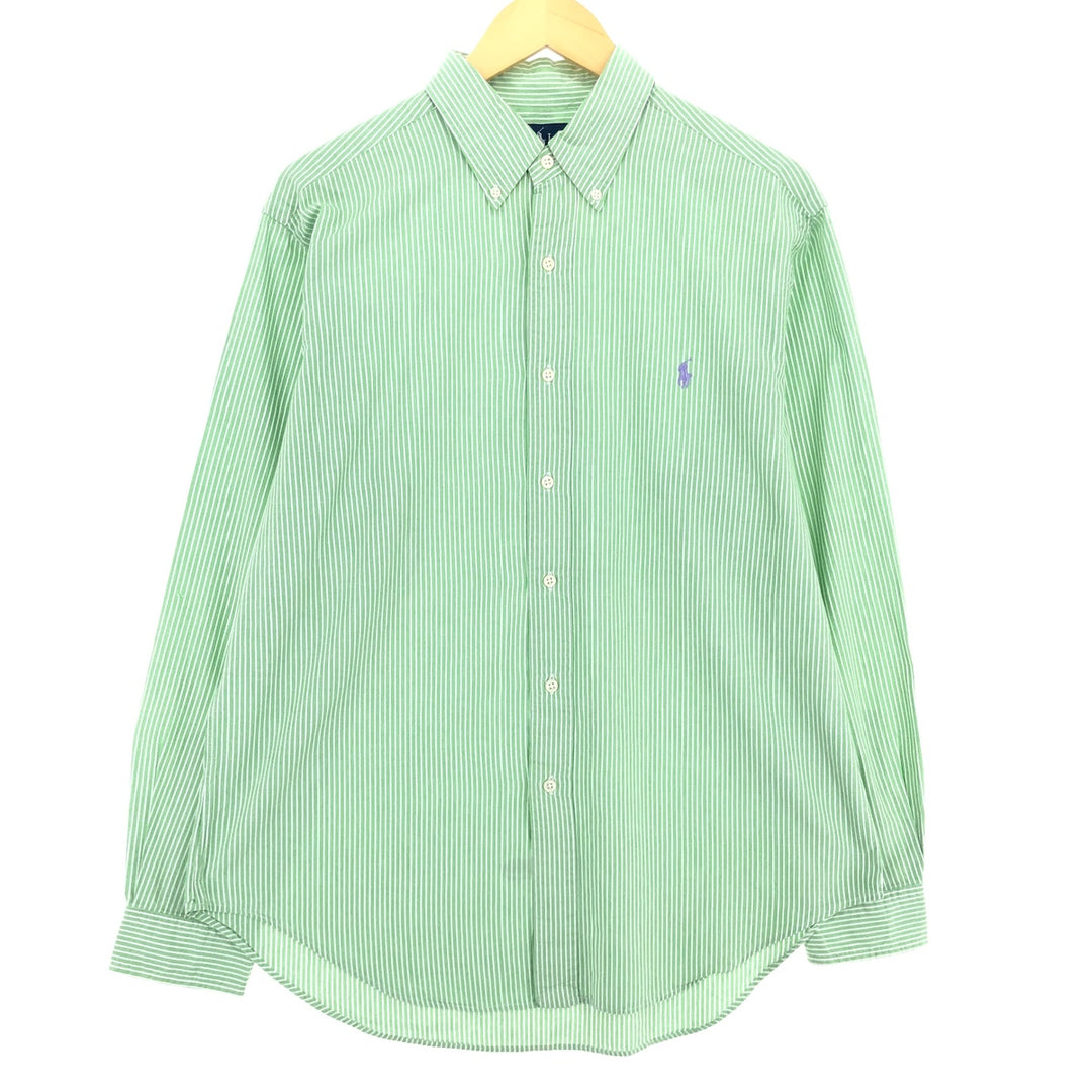 Ralph Lauren Classic Fit Stripe Pattern Long Sleeve Button Down Check Shirt Men's L /eaa461991