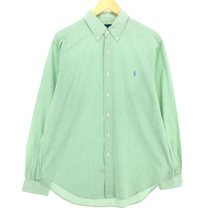 Ralph Lauren Classic Fit Stripe Pattern Long Sleeve Button Down Check Shirt Men's L /eaa461991