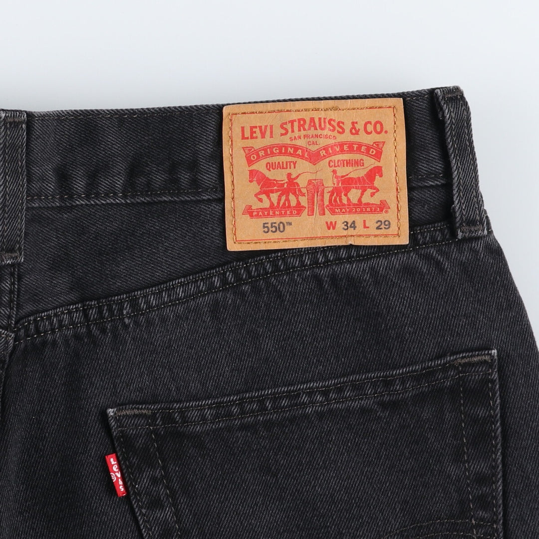 Levi's 550 Black Denim Tapered Denim Pants Men's W34 equivalent / eaa462110