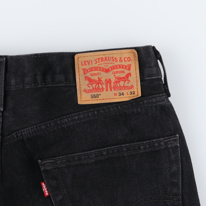 Levi's 550 Black Denim Tapered Denim Pants Men's W35 equivalent / eaa462111