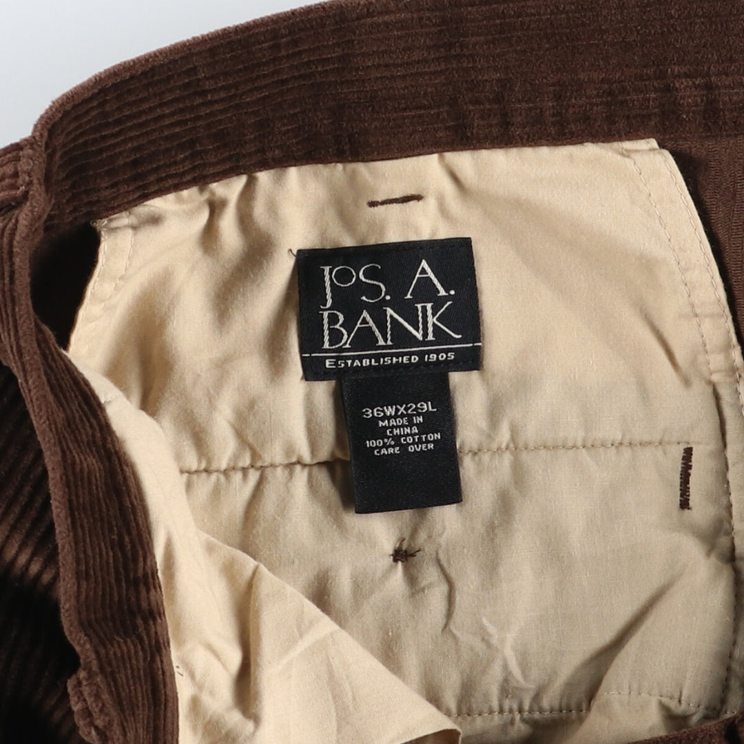 JOS.A.BANK Wide Ribbed Two-pleat Corduroy Pants for Men, W36 equivalent / eaa462115